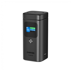 CANYON Qi2 magnetic power bank OnPower 150 15000mAh Aluminium Dark grey CNS-CPB150DG - Img 2