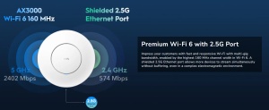 Cudy AP3000P,AX3000 2.5G Wi-Fi 6 Access Point,4-Stream Dual-Band Wi-Fi 6, 2402 Mbps + 574 Mbps - Img 4