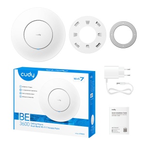 Cudy AP3600P,BE3600 2.5G Wi-Fi 7 Access Point, 4-Stream Dual-Band Wi-Fi 7,2882 Mbps + 688 Mbps - Img 2