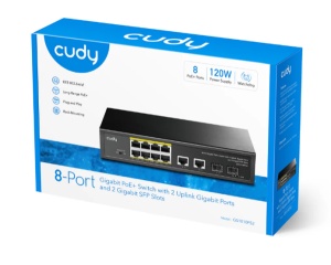Cudy GS1010PS2 8-Port Gigabit PoE+ Switch with 2 Gigabit Uplink ports and 2 Gigabit SFP slot 120W - Img 10