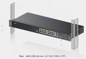Cudy GS1018PS2 V3.0 Switch Gigabit RJ45 portovi:18 PoE portovi: 16 30W * - Img 3