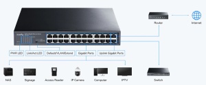 Cudy GS1024 24-Port 10/100/1000M Switch,24 x Gbit RJ45 port, rackmount (alt. PFS3024-24) - Img 8