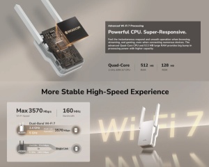 Cudy RE3600, BE3600 Mesh Wi-Fi 7 Range Extender,2882 Mbps + 688 Mbps Wi-Fi - Img 7
