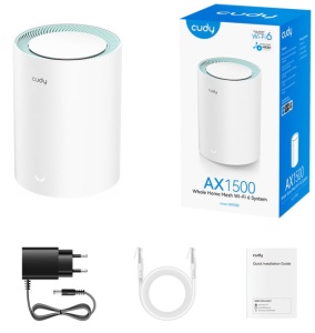 Cudy SET WR1500 AX1500 Dual Band 2.4+5Ghz MESH Ruter + M1500 1-pack AX1500 Dual Band MESH - Img 7