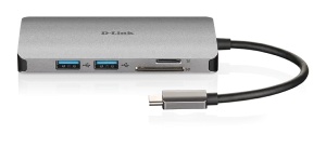 Docking D-Link DUB-M810 8in1 USB-C - HDMI/USB3.0x2/CR/PD/GLAN - Img 2
