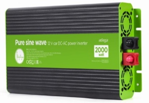 EG-PWC-PS2000-01 Gembird 12V Cist sinusni inverter DC/AC 2000W + USB port, 4,65KG - Img 7