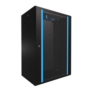 Extralink 18U 600x450 Black, Rackmount cabinet, wall mounted