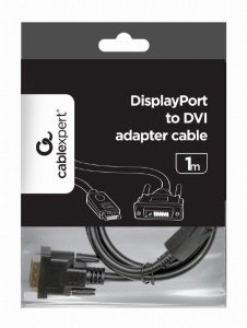 Gembird MONITOR Cable, DisplayPort/DVI-D(24+1) M/M, 1m CC-DPM-DVIM-1M