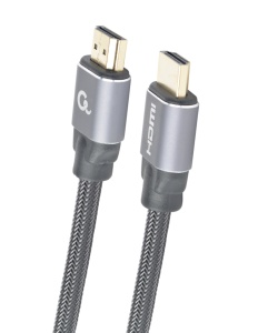 Gembird MONITOR Cable, Premium Series, High speed HDMI 4K with Ethernet, HDMI/HDMI M/M, Gold Plated, Braided, 2m CCBP-HDMI-2M