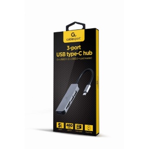 Gembird USB Type-C 3-port USB hub (USB3.1 + USB 2.0) with Card Reader UHB-CM-CRU3P1U2P2-01