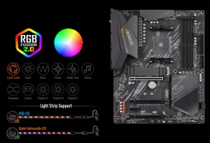 Gigabyte AM4, AMD B550 Chipset, 4 x DDR4 DIMM, Dual Ultra Fast NVMe PCIe 4.0/3.0 x4 M.2 with Dual Thermal Guards B550 AORUS ELITE AX V2