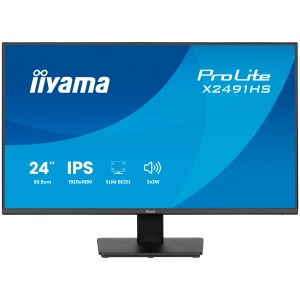 IIYAMA pro lite X2491HS-B1 24 inch IPS-panel, 1920x1080 120Hz, 1ms (MPRT), 350cd/m, HDMI, DisplayPort, Speakers X2491HS-B1