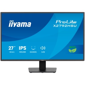 IIYAMA Pro Lite X2792HSU-B1 27 inch IPS 4-side slim bezel, Green Choice, EyeComfort / EyeSafe 2.0, 1920x1080 120Hz, 300cd/m, Speakers, HDMI, DisplayPort, 3ms GTG, USB HUB 2x3.2 X2792HSU-B1 *