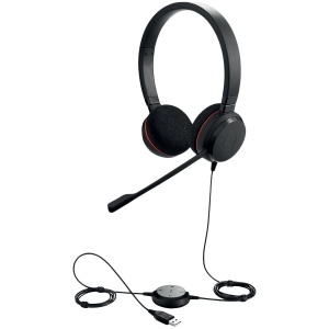 JABRA EVOLVE 20 MS Stereo USB Headband, Noise cancelling, USB connector, with mute-button and volume control on the cord, with foam ear cushion, Microsoft optimized 4999-823-109 - Img 3
