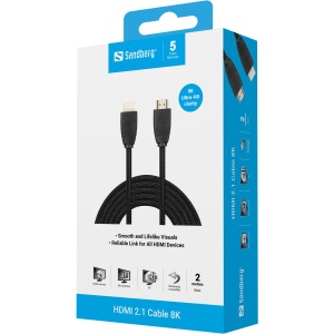 Kabl Sandberg 509-14 HDMI na HDMI M/M 2.1 8K 2m - Img 2