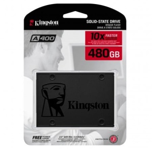 Kingston 2,5" 480GB SSD, SATA III, A400, Read up to 500MB/s, Write up to 450MB/s SA400S37/480G *