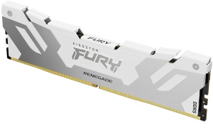Kingston DDR5 16GB 7200MHz [FURY RENEGADE], Non-ECC UDIMM, CL38 1.45V, 288-pin 1Rx8, White, w/Heatsink, XMP KF572C38RW-16
