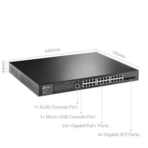 LAN Switch TP-LINK TL-SG3428MP PoE+ L3-lite/24-port/ 4xSFP - Img 7