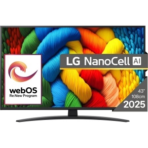 LG LG 43" (110 cm) 4K HDR Smart Nano Cell UHD TV, 2025 (O) 43NANO81A3A