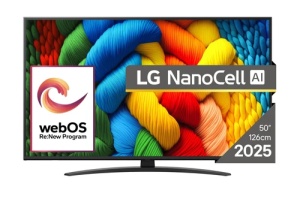 LG LG 50'' (127 cm) 4K HDR Smart Nano Cell UHD TV, 2025 (O) 50NANO81A3A