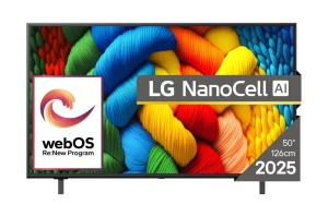 LG LG 50'' (127 cm) 4K HDR Smart Nano Cell UHD TV, 2025 (R) 50NANO80A3B