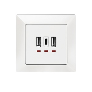 Logilink uzidna utičnica, 2 USB-A, 1 USB-C - Img 2
