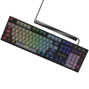 LORGAR Azar 514, Wired mechanical gaming keyboard, RGB backlight, 1680000 colour variations, 18 modes, keys number: 104, 50M clicks, linear dream switches, spring cable up to 3.4m, ABS plastic+metal, magnetic cover, 450*136*39mm, 1.17kg, black, EN layout  - Img 3
