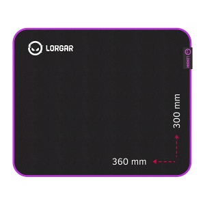 LORGAR Gaming Mouse Pad Main 313 Speed Black/Purple LRG-GMP313