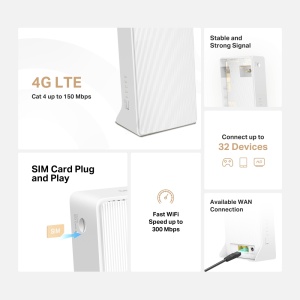 Mercusys MB110-4G V2.0 300 Mbps Wireless N 4G LTE Router - Img 3