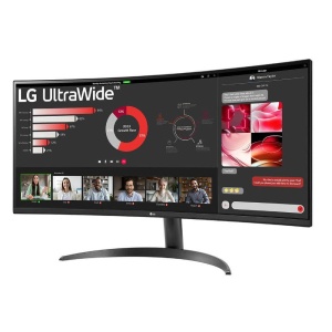 Monitor 34" LG 34WR50QK-B VA 3440x1440/100Hz/5ms/2xHDMI/DP/zakrivljen - Img 1