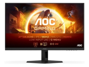 Monitor AOC 27G4XE 27"/IPS/1920x1080/180Hz/1ms GtG/HDMIx2,DP/Gsync/VESA/zvucnici/crna*