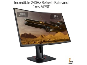 Monitor ASUS TUF VG27VQM 27"/VA,zakrivljen/1920x1080/240Hz/1ms MPRT/HDMIx2,DP,USB/freesync/visina* - Img 2
