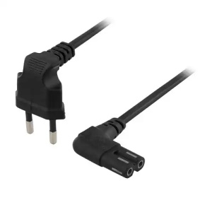 Napojni kabl EU plug na C7 250V 0.75mm2 2.5A 0.75m NK-K0758