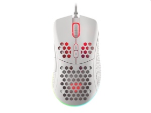Natec GENESIS KRYPTON 555, Gaming Optical Mouse 200-8000 DPI, Maximum acceleration 35 G, KAILH Switches, RGB LED, 7 Buttons, USB, White, Cable 1,8 m NMG-1840