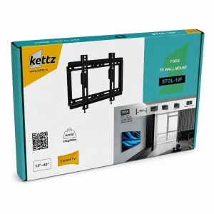 Nosač za TV Kettz STOL-10F 13-43/vesa max 200x200/25kg/fiksni - Img 4