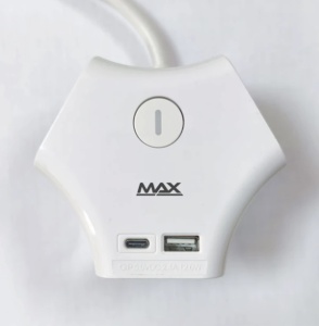 Produžni kabl sa prenaponskom zaštitom sa 3 utičnice MAX MPS-03UG-3M/3m/USB portovi(USB A + USB C ) - Img 4