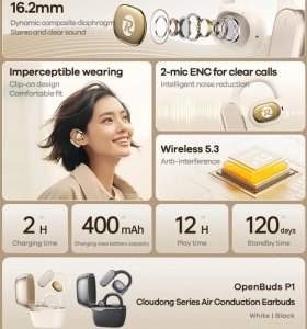 REMAX P1 Air Conduction Earbuds OpenBuds - Img 3