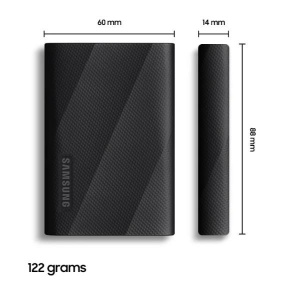 Samsung Portable SSD 1TB, T9, USB 3.2 Gen.2x2 (20Gbps), [Sequential Read/Write: Up to 2000MB/sec /Up to 1,950 MB/sec], Up to 3-meter drop resistant, Black MU-PG1T0B/EU