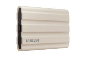 Samsung Portable SSD 2TB, T7 SHIELD, USB 3.2 Gen.2 (10Gbps), Rugged, [Sequential Read/Write : Up to 1,050MB/sec /Up to 1,000 MB/sec], Beige MU-PE2T0K/EU