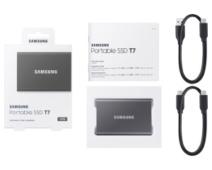 SAMSUNG Portable T7 2TB sivi eksterni SSD MU-PC2T0T * - Img 1