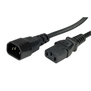 Secomp Roline Monitor Power Cable, IEC320 C14 - C13, black, 1.0m