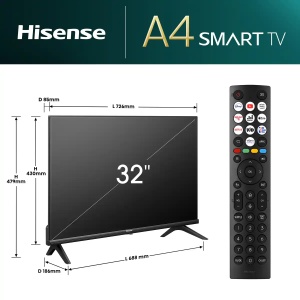 SMART LED TV 32 Hisense 32A4N 1366x768/HD Ready/DVB-T/T2/C/S/S2 - Img 7