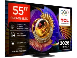 Televizor TCL 55C7L/SQD-MiniLED/55"/4K UHD/144Hz/Google TV/Bang&Olufsen/crna