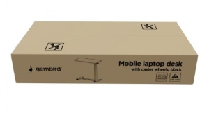 TVS-DESK-02-BK Gembird Mobilni sto za laptop sa točkicima, 685-1045mm, black - Img 3