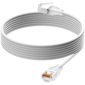 Ubiquiti UACC-Cable-Patch-EL-C6A-0.3M-W Ultra-thin braided patch cable, designed and optimized for 10 GbE networking, Translucent booted RJ45 for optimal Etherlighting brightness UACC-CABLE-PATCH-EL-C6A-0.3M-W