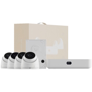 Ubiquiti UniFi UNVR-Instant-KIT-EU Compact Protect NVR Kit, includes (1) UniFi Protect NVR Instant with (4) G5 Turret Ultra cameras and (1) 1TB HDD, delivering an all-in-one solution for fast and effortless setup UNVR-INSTANT-KIT-EU