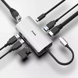 USB HUB DLink DUB-M810 USB-C HDMI 4K/USB A 3.0x3/RJ45/SD-microSD - Img 2