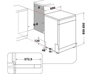 WHIRLPOOL WH4FFC14BN6W mašina za pranje sudova - 60cm - Img 1