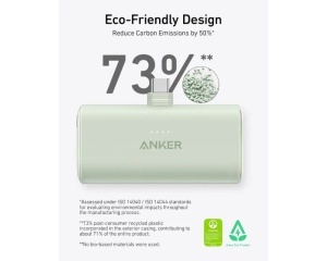 ANKER Nano 5000mAh, 22.5W, sa ugrađenim USB-C konektorom, Power Bank crni - Img 2