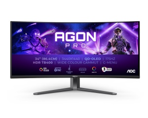 AOC 34 inča AG346UCD UWQHD 3440x1440 OLED 240 Hz zakrivljeni gaming monitor
